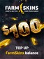 Farmskins Wallet Card 100 USD - FARMSKINS.COM Key - GLOBAL