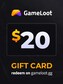 GameLoot Gift Card 20 USD GameLoot Code GLOBAL