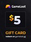 GameLoot Gift Card 5 USD GameLoot Code GLOBAL