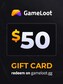 GameLoot Gift Card 50 USD GameLoot Code GLOBAL
