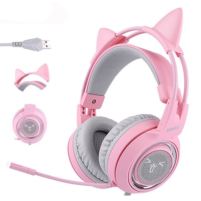 gaming headphones pink