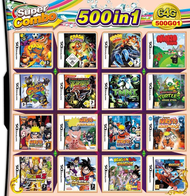 500 In 1 Video Game Cartridge Compilation Card For Ds 2ds 3ds Ndsl Ndsi Console Nintendo 3ds G2a Com