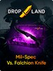 Counter-Strike: Global Offensive RANDOM MIL-SPEC VS. FALCHION KNIFE SKIN BY DROPLAND.NET Code GLOBAL