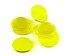 Acrylic miniature bases (10 pcs), round, clear, yellow 40 x 3 mm