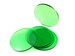 Acrylic miniature bases (5 pcs), round, clear, green, 55 x 3 mm