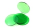 Acrylic miniature bases (5 pcs), round, clear, green 60 x 3 mm