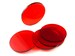 Acrylic miniature bases (5 pcs), round, clear, red, 60 x 3 mm