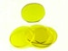 Acrylic miniature bases (5 pcs), round, clear, yellow 60 x 3 mm