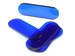 Acrylic miniature bases (5 pcs), stadium/pill, clear, blue 70x25x3  mm