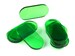 Acrylic miniature bases (5 pcs), stadium/pill, clear, green 25x50x3 mm