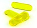 Acrylic miniature bases (5 pcs), stadium/pill, clear, yellow 70x25x3  mm