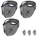 Bundle - 2 items: reusable washable cycling sport shield face mask and activated carbon filters Universal Silver Half-Face Robotic