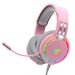 Havit Professional RGB Headset With Mic Switch for Computer, PS4, Xbox, phone Pink