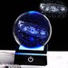 Newx K9 Crystal Solar System Planet Globe 3D Laser Engraved Sun System Ball with Touch Switch LED Light Base Astronomy G
