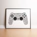 Personalised Playstation 4 Controller Print A3 (297mm x 42mm)