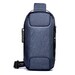 Waterproof Anti-theft Oxford Crossbody Bag with USB Blue