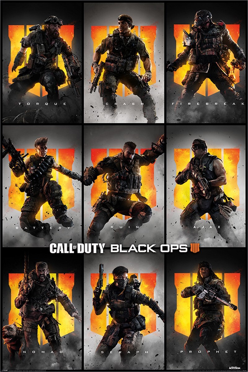 Call Of Duty Black Ops 4 Characters Maxi Poster 61x91 5cm G2a