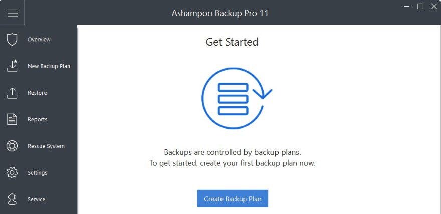 Ashampoo Backup Pro 11 interface