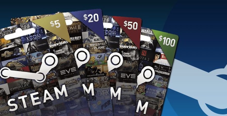 Steam Wallet Card 20 USD, Compra códigos gift card !