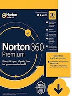 Norton 360 Premium + 75 GB Cloud Storage - (10 Devices, 1 Year) - Symantec Key EUROPE