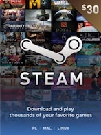 Steam Gift Card 30 USD - Steam Key - For USD Currency Only