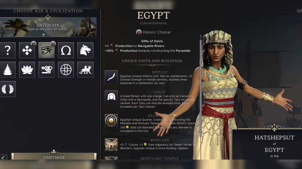 You can't go wrong with Hatshepsut