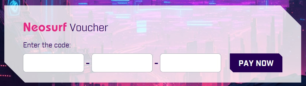Neosurf enter code