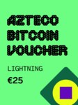 Azteco Bitcoin Lightning Voucher 25 EUR - Azteco Schlüssel - GLOBAL Azteco Key GLOBAL