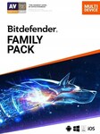 Bitdefender Family Pack - PC, Android, Mac, iOS 15 Dispositivos 1 año Bitdefender Clave GLOBAL