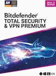 Bitdefender Total Security + Premium VPN - PC, Android, Mac, iOS 2 años Bitdefender Clave GLOBAL
