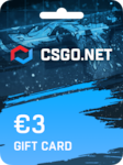 CSGO.net Gift Card 3 EUR CSGO.net Clé GLOBAL