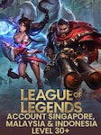 League of Legends Account Singapore, Malaysia & Indonesia Server Level 30+ PC League of Legends Account Konto GLOBALNY