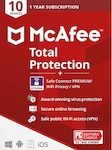 McAfee Total Protection Plus VPN 10 Devices 1 Year - McAfee Key - EUROPE McAfee Key EUROPE