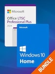 Microsoft Windows 10 Home & Microsoft Office 2024 LTSC Pro Plus Bundle - PC Microsoft Clave GLOBAL