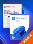 Microsoft Windows 11 Home & Microsoft Office 2024 LTSC Pro Plus Bundle - PC Microsoft Key GLOBAL
