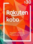 Rakuten Kobo eGift Card 30 USD - Kobo Clave - Solo para divisa USD Kobo Key For USD Currency Only