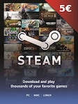 Steam Gift Card 5 EUR Steam Clave EUROPA