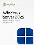 Windows Server 2025 - Remote desktop services device connections (50) Microsoft Key GLOBAL