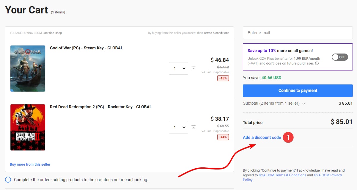 G2A Discount Code January 2024