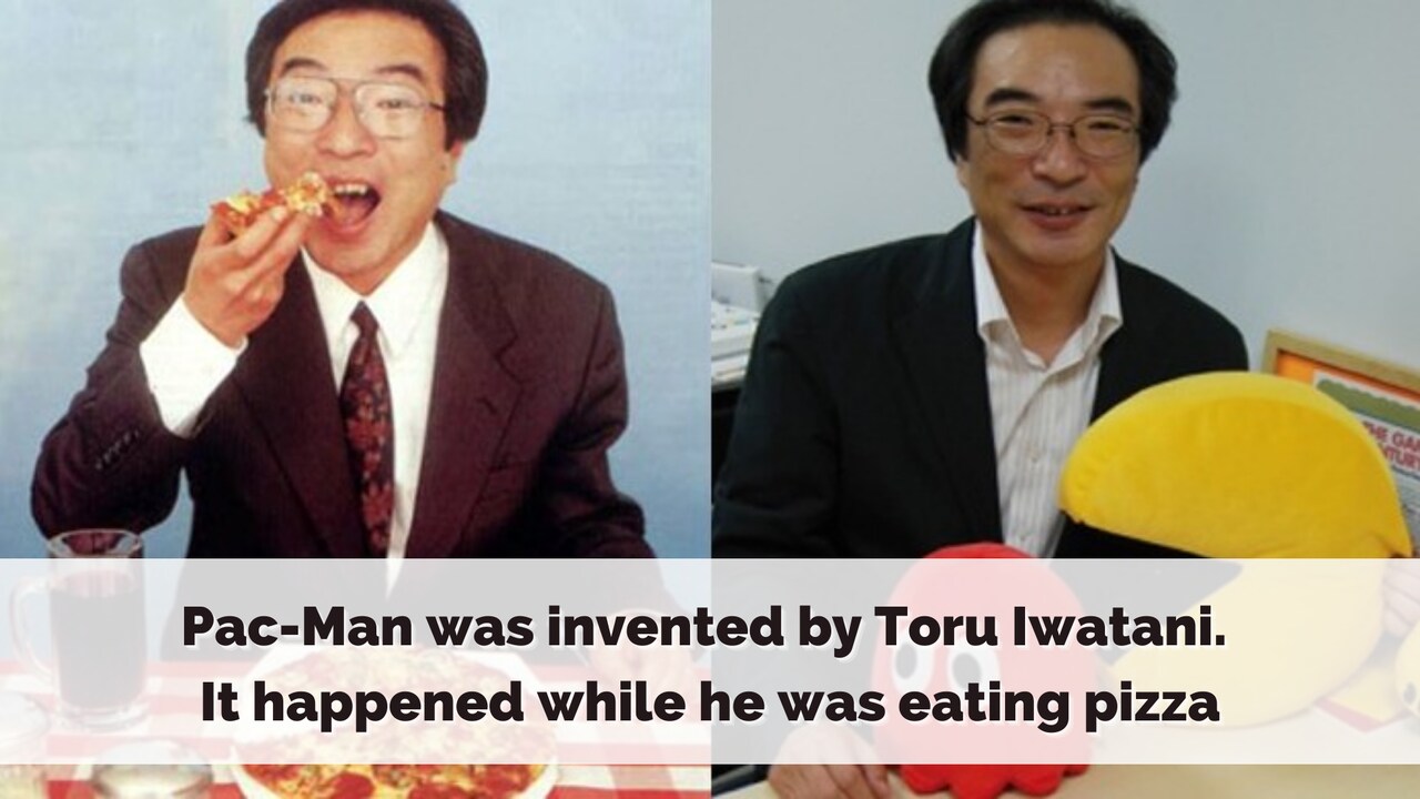Pac-Man was invented by Toru Iwatani. It happened while he was eating pizza