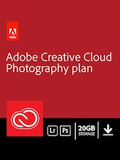 Adobe Creative Cloud Photography Plan Subscription - 20 GB 1 Maand Adobe Sleutel GLOBAL