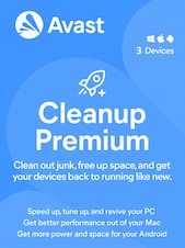 Avast Cleanup - Premium PC, Android, Mac, iOS 3 Appareils 1 an Avast Clé GLOBAL