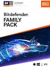 Bitdefender Family Pack - PC, Android, Mac, iOS 15 Devices 2 años Bitdefender Clave GLOBAL