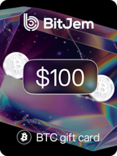BitJem Crypto Gift Card Bitcoin 100 USD BitJem Key GLOBAL