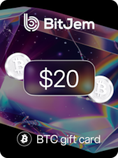 BitJem Crypto Gift Card Bitcoin 20 USD BitJem Key GLOBAL