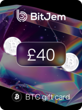 BitJem Crypto Gift Card Bitcoin 40 GBP BitJem Sleutel GLOBAL