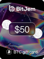 BitJem Crypto Gift Card Bitcoin 50 USD BitJem Klucz GLOBALNY
