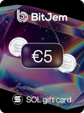 BitJem Crypto Gift Card SOL 5 EUR BitJem Klucz GLOBALNY