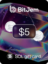 BitJem Crypto Gift Card SOL 5 USD BitJem Klucz GLOBALNY