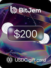 BitJem Crypto Gift Card USDC 200 USD BitJem Chiave EUROPA